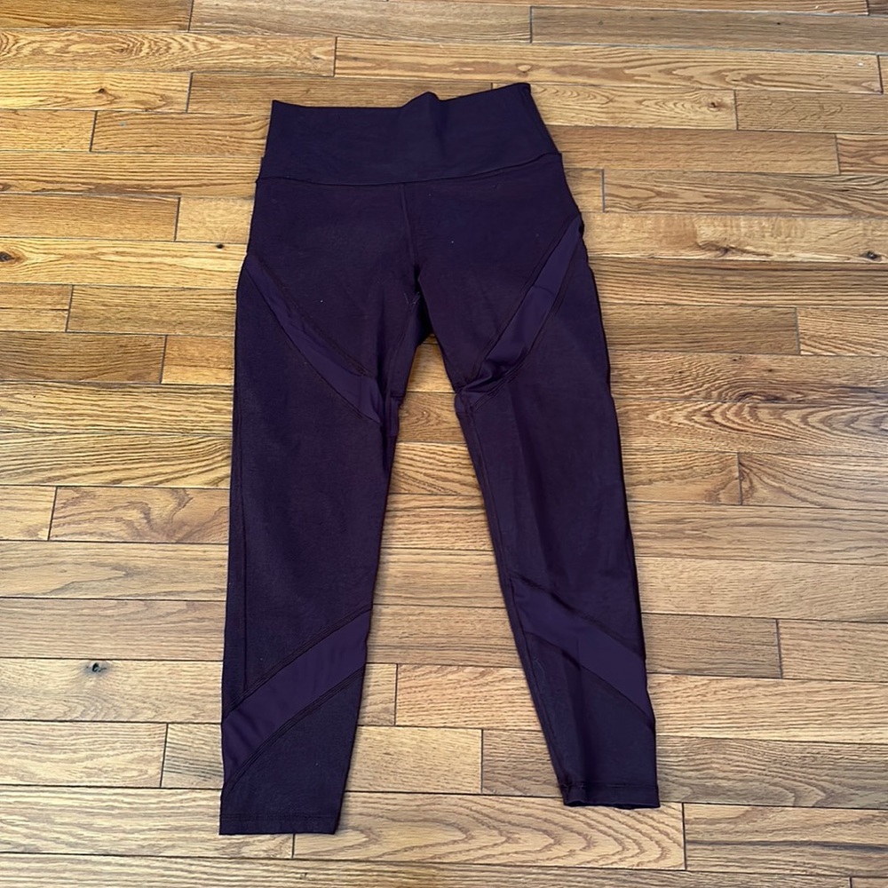 Arie maroon mesh leggings